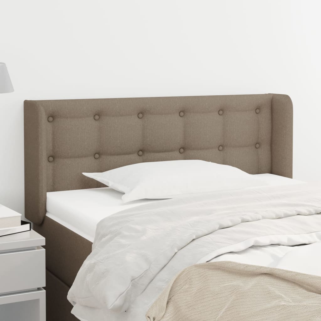 Tête de lit avec oreilles Taupe 93x16x78/88 cm Tissu - XIOS