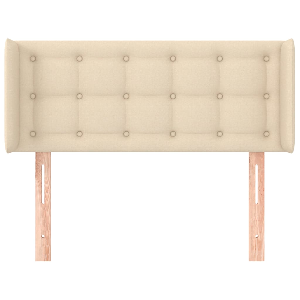 Tête de lit avec oreilles Crème 93x16x78/88 cm Tissu - XIOS