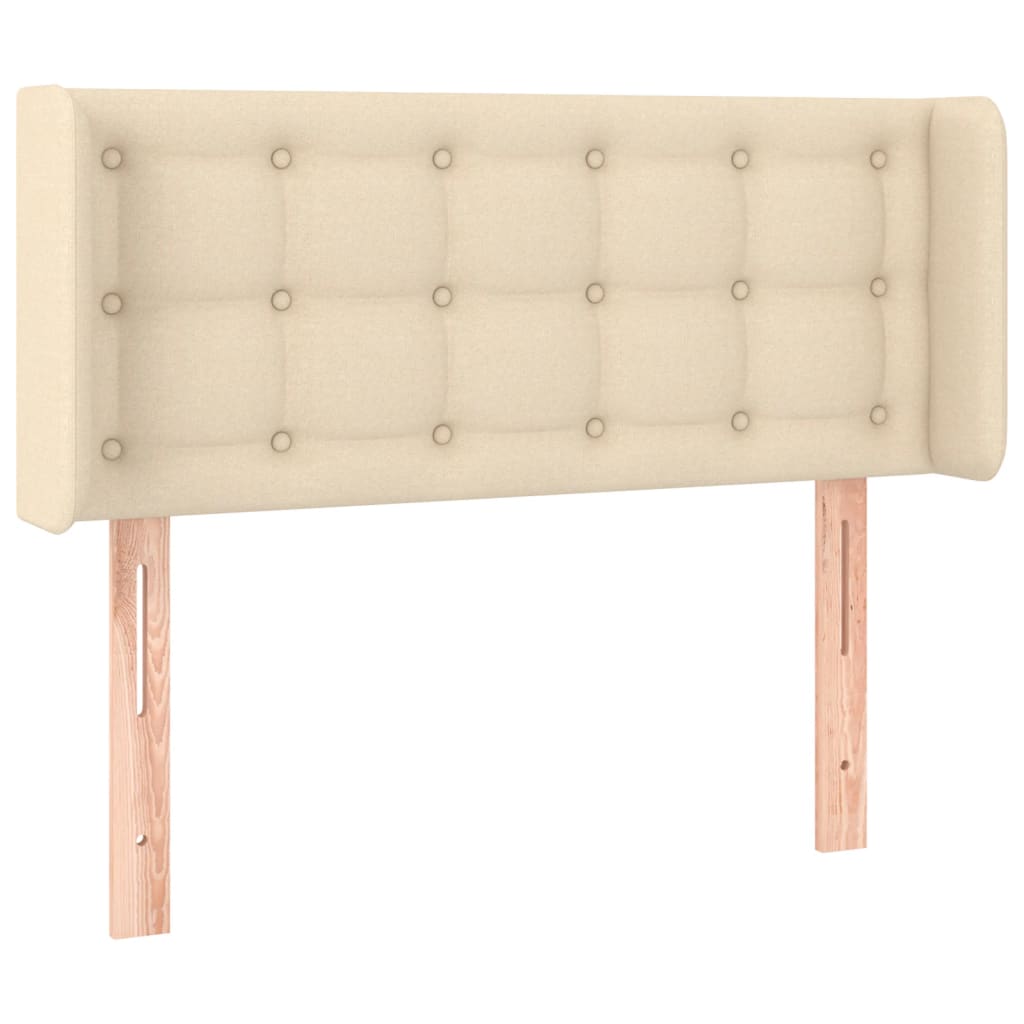 Tête de lit avec oreilles Crème 103x16x78/88 cm Tissu - XIOS