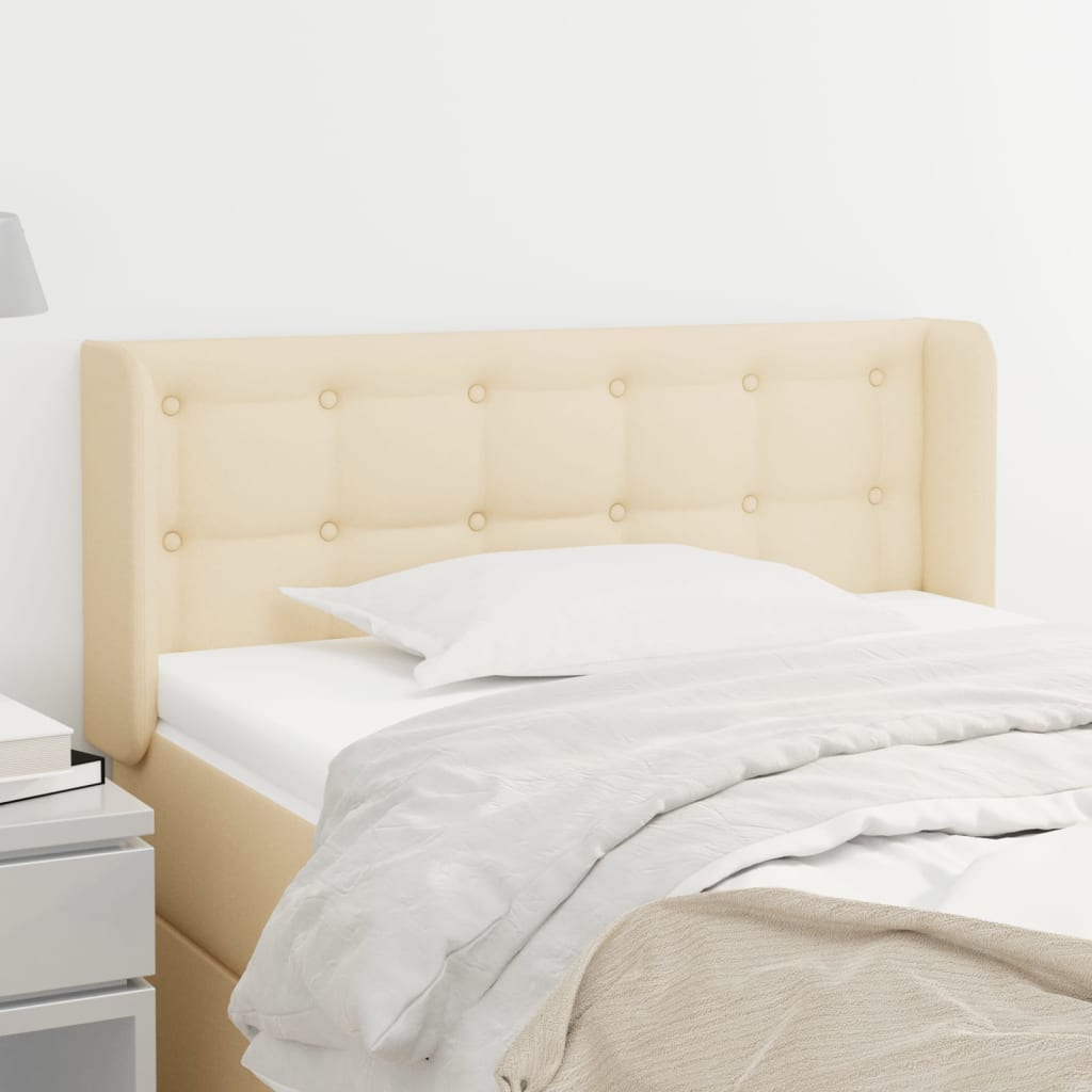 Tête de lit avec oreilles Crème 103x16x78/88 cm Tissu - XIOS