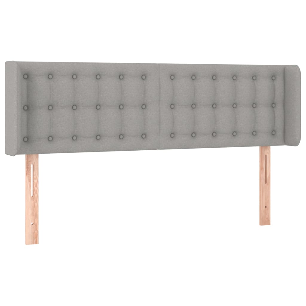 Tête de lit avec oreilles Gris clair 147x16x78/88 cm Tissu - XIOS