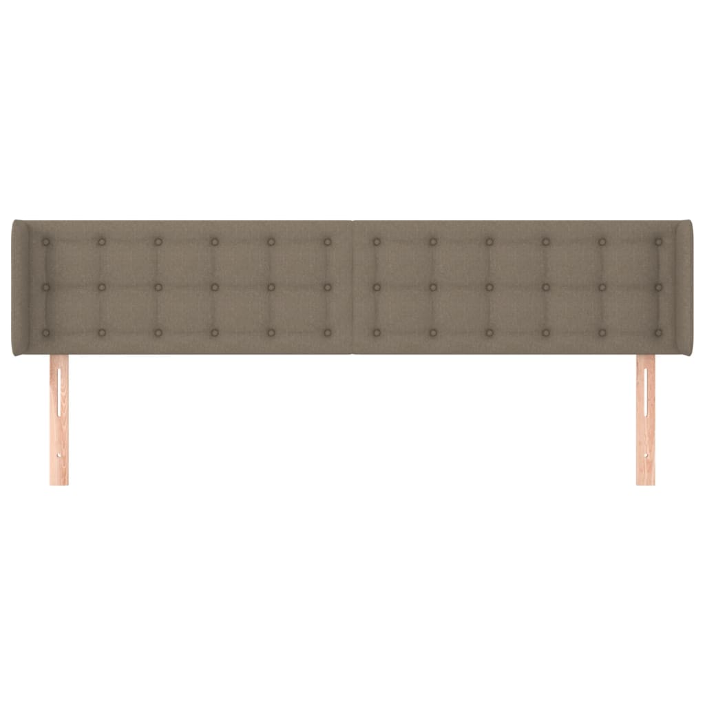 Tête de lit avec oreilles Taupe 183x16x78/88 cm Tissu - XIOS