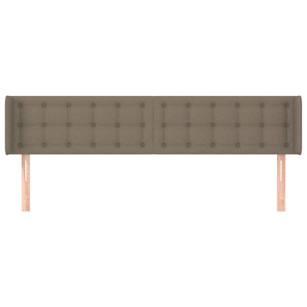 Tête de lit avec oreilles Taupe 203x16x78/88 cm Tissu - XIOS