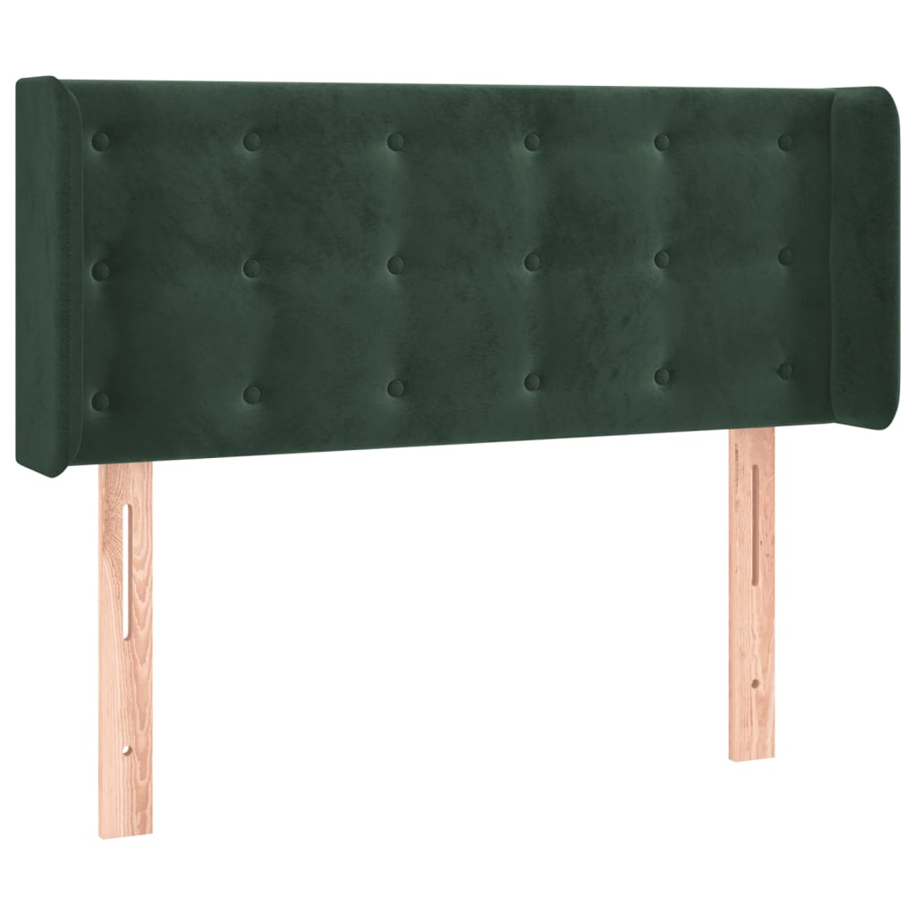 Tête de lit avec oreilles Vert foncé 83x16x78/88 cm Velours - XIOS