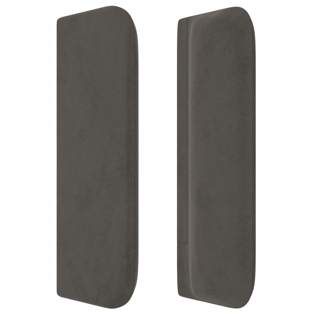 Tête de lit avec oreilles Gris foncé 103x16x78/88 cm Velours - XIOS