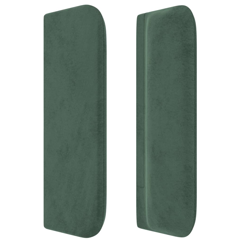 Tête de lit avec oreilles Vert foncé 183x16x78/88 cm Velours - XIOS