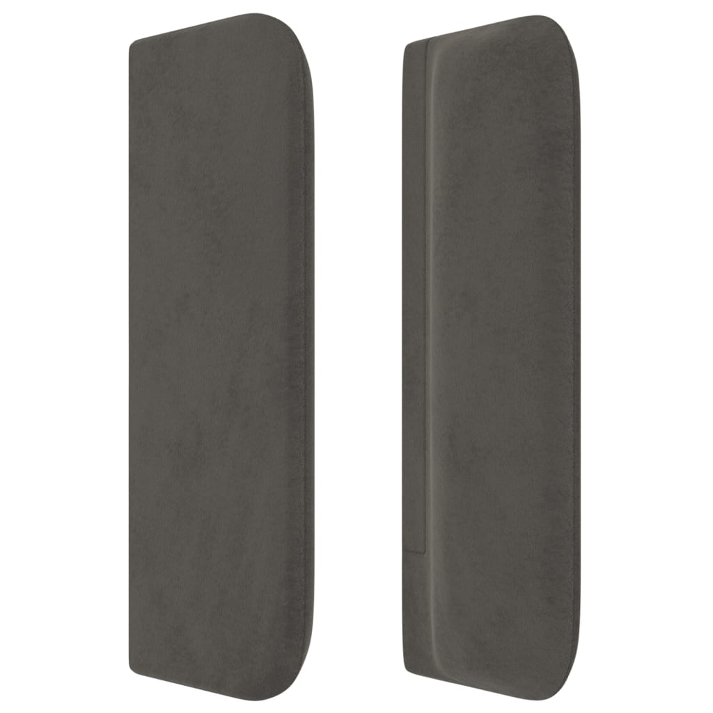 Tête de lit avec oreilles Gris foncé 203x16x78/88 cm Velours - XIOS