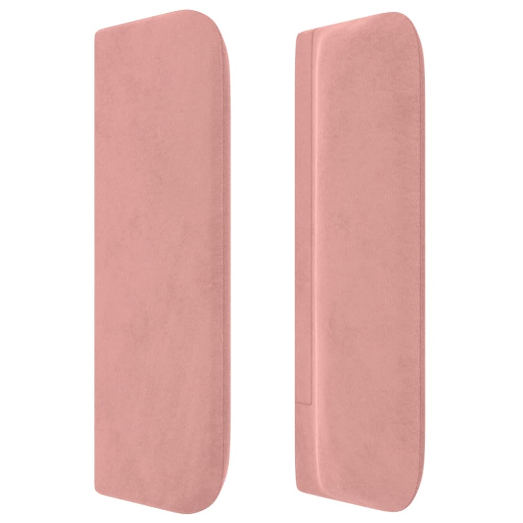 Tête de lit avec oreilles Rose 203x16x78/88 cm Velours - XIOS