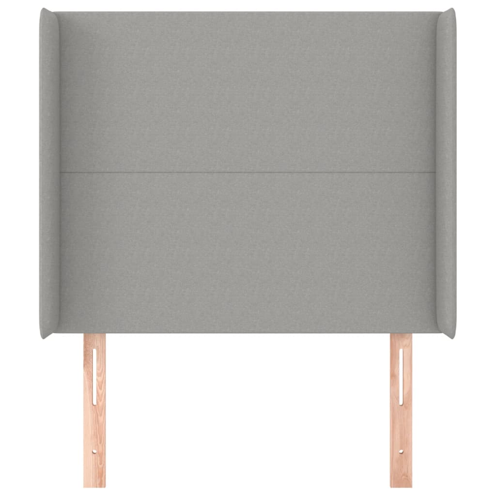 Tête de lit avec oreilles Gris clair 83x16x118/128 cm Tissu - XIOS