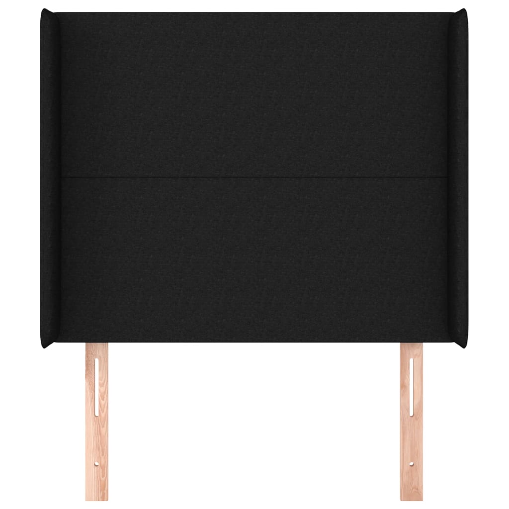 Tête de lit avec oreilles Noir 83x16x118/128 cm Tissu - XIOS