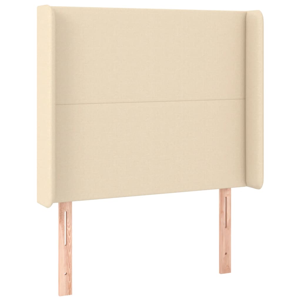 Tête de lit avec oreilles Crème 83x16x118/128 cm Tissu - XIOS