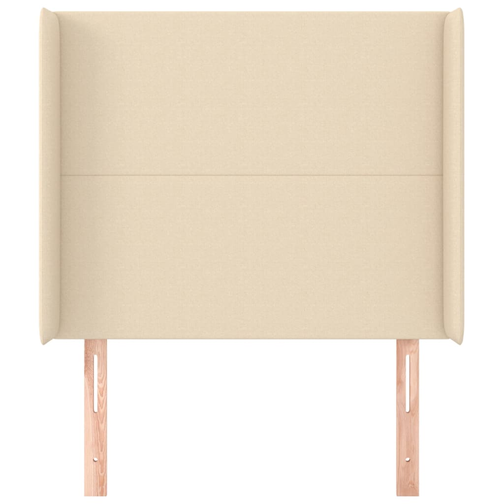 Tête de lit avec oreilles Crème 83x16x118/128 cm Tissu - XIOS