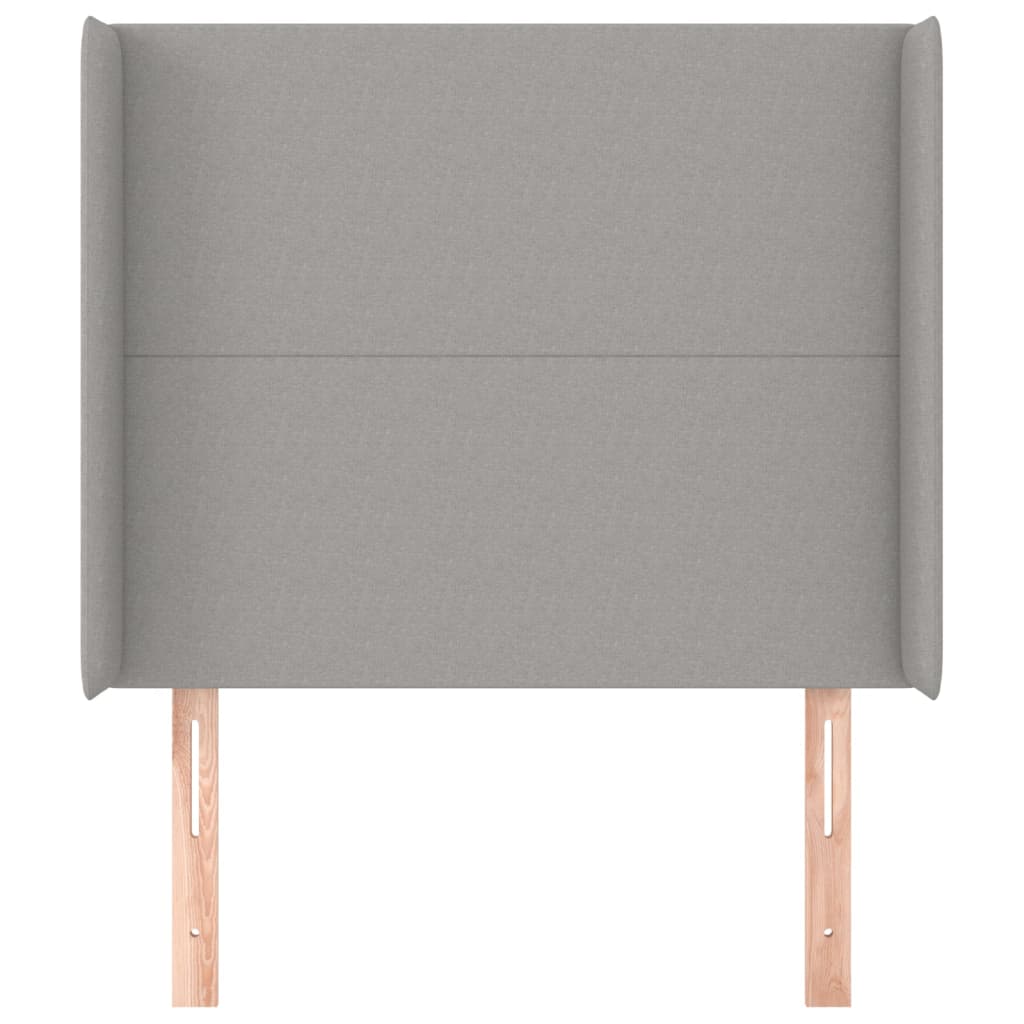 Tête de lit avec oreilles Gris clair 93x16x118/128 cm Tissu - XIOS