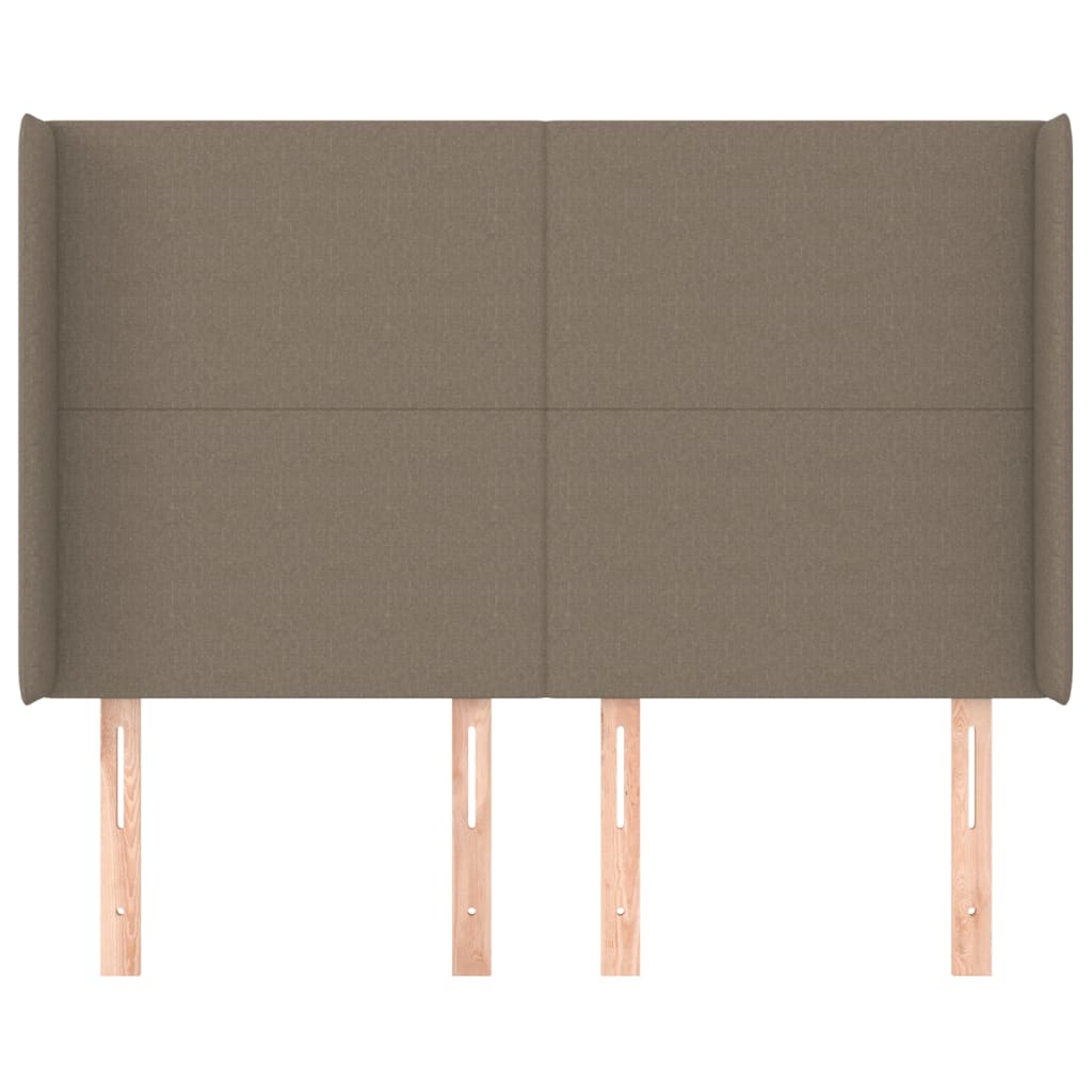 Tête de lit avec oreilles Taupe 147x16x118/128 cm Tissu - XIOS