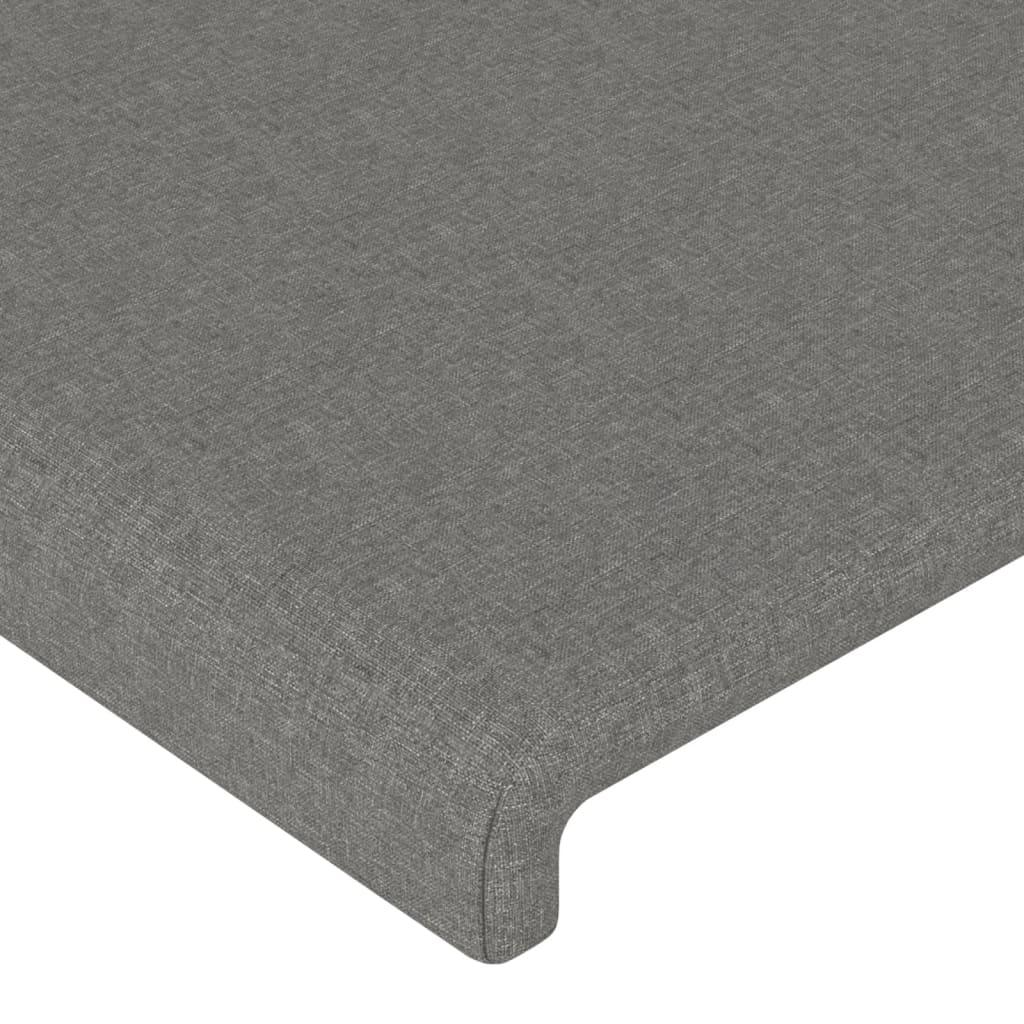 Tête de lit avec oreilles Gris foncé 183x16x118/128 cm Tissu - XIOS
