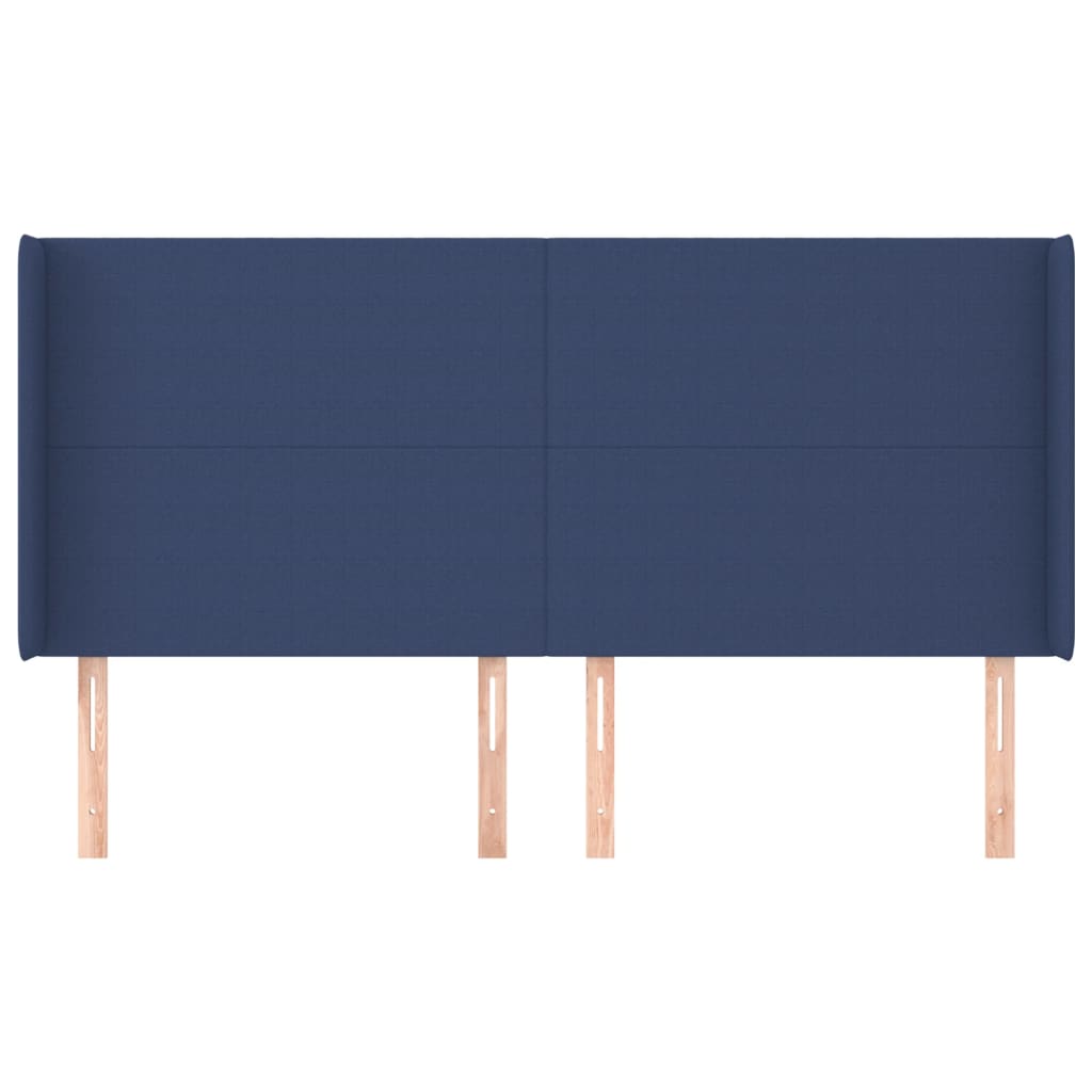 Tête de lit avec oreilles Bleu 183x16x118/128 cm Tissu - XIOS