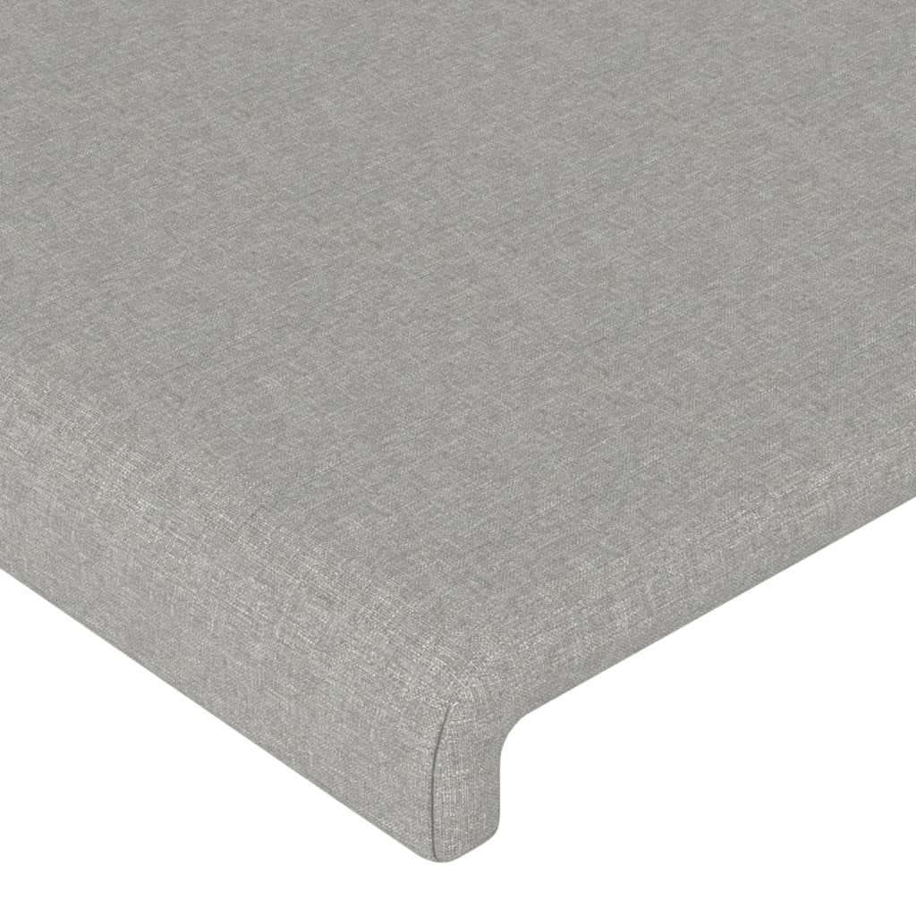 Tête de lit avec oreilles Gris clair 203x16x118/128 cm Tissu - XIOS
