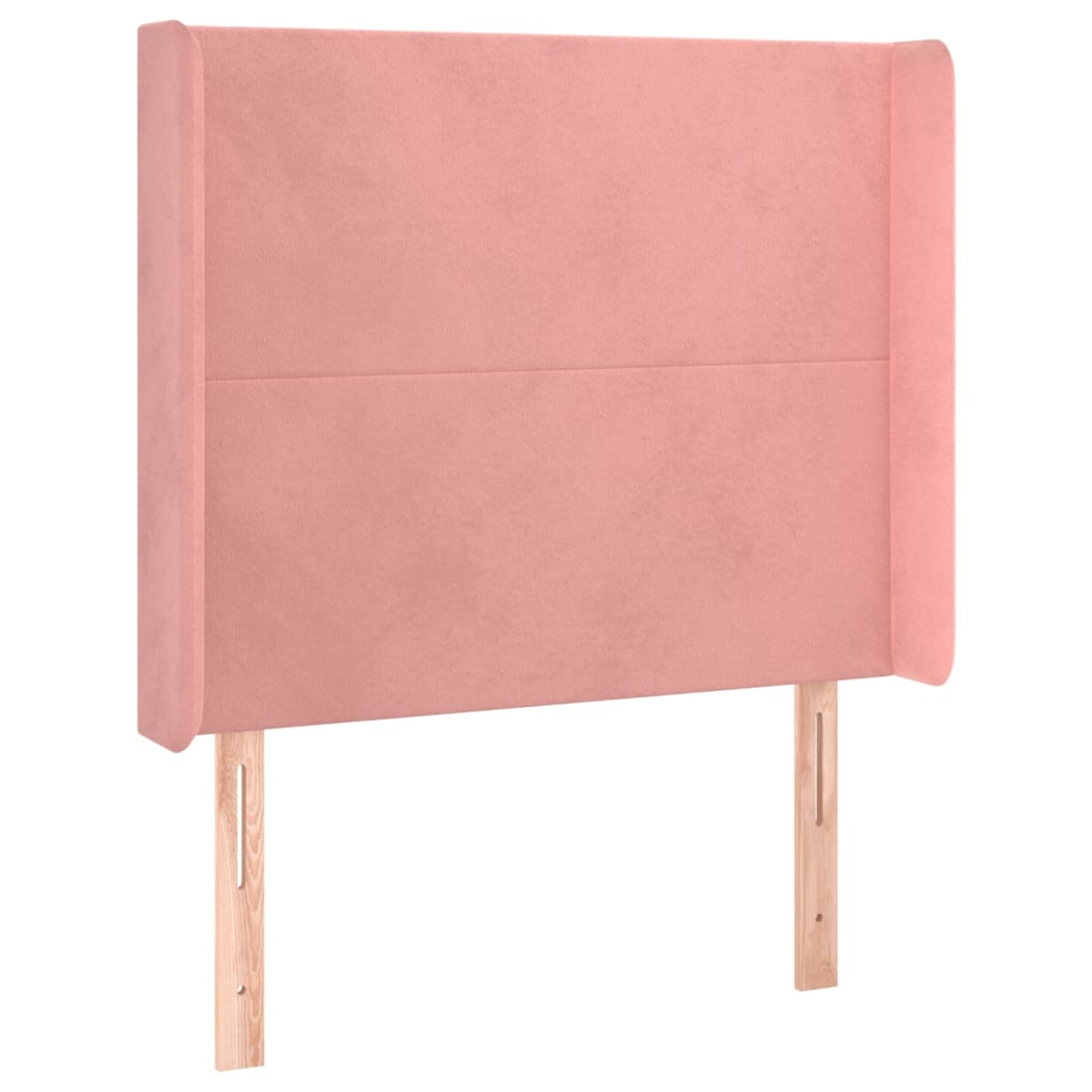 Tête de lit avec oreilles Rose 83x16x118/128 cm Velours - XIOS