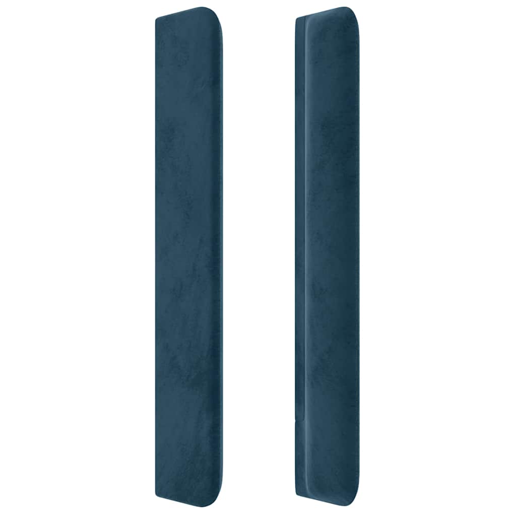 Tête de lit avec oreilles Bleu foncé 147x16x118/128 cm Velours - XIOS