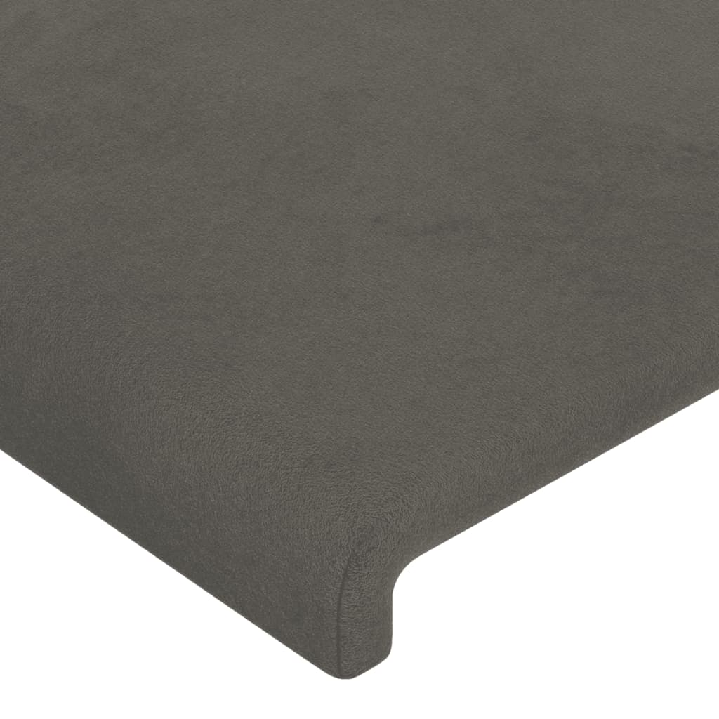 Tête de lit avec oreilles Gris foncé 163x16x118/128 cm Velours - XIOS