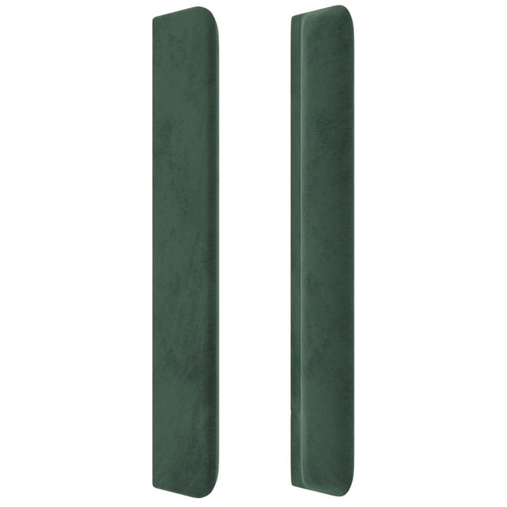 Tête de lit avec oreilles Vert foncé 203x16x118/128 cm Velours - XIOS