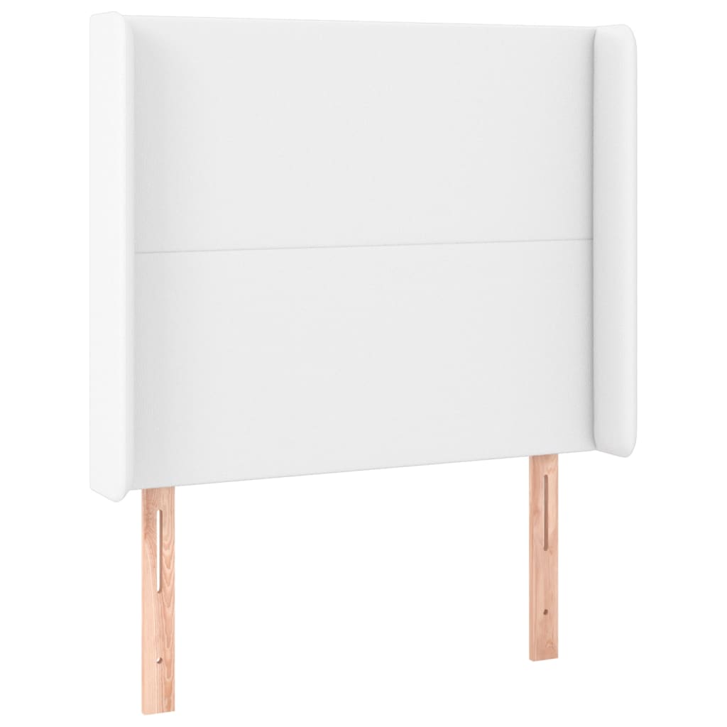 Tête de lit avec oreilles Blanc 93x16x118/128 cm Similicuir - XIOS