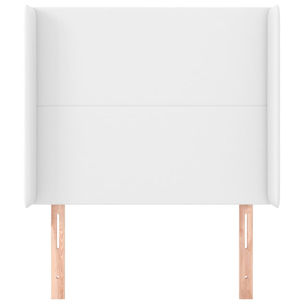 Tête de lit avec oreilles Blanc 93x16x118/128 cm Similicuir - XIOS