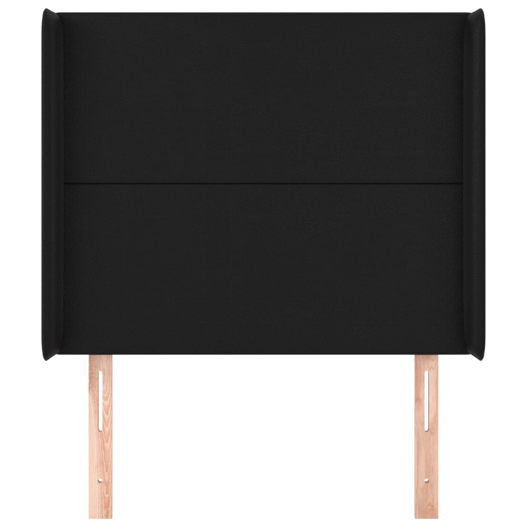 Tête de lit avec oreilles Noir 103x16x118/128 cm Similicuir - XIOS