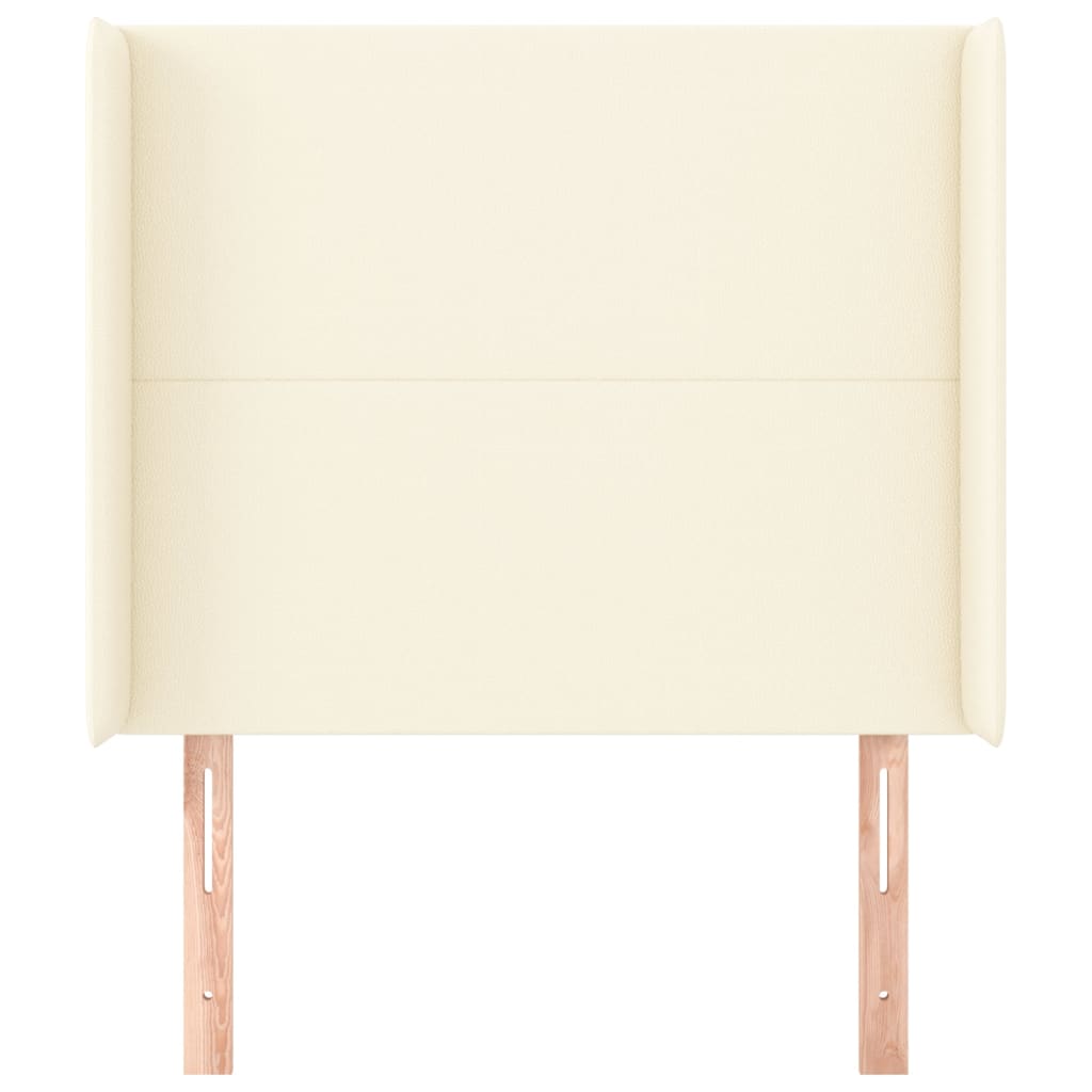 Tête de lit avec oreilles Crème 103x16x118/128 cm Similicuir - XIOS