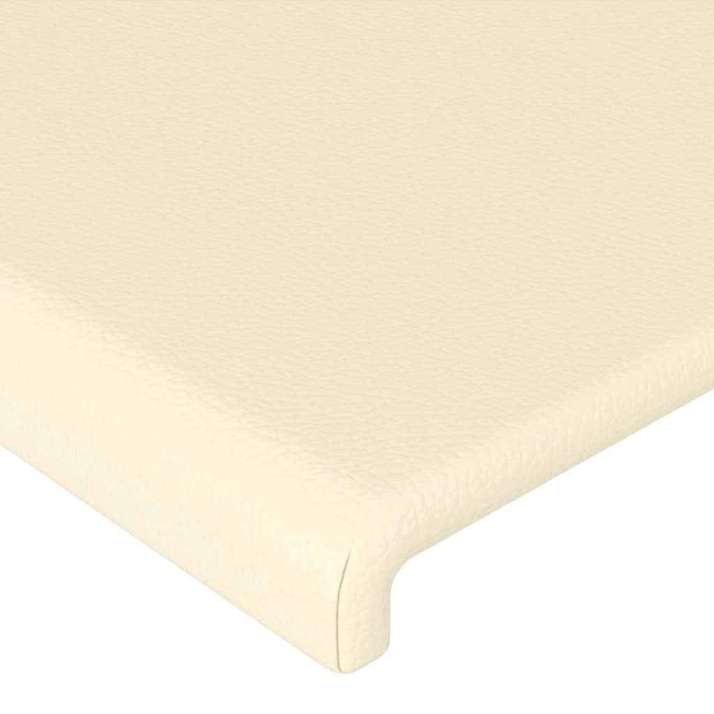 Tête de lit avec oreilles Crème 147x16x118/128 cm Similicuir - XIOS