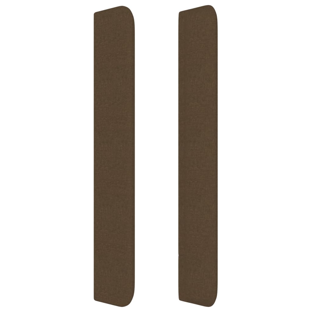 Tête de lit avec oreilles Marron foncé 147x16x118/128 cm Tissu - XIOS