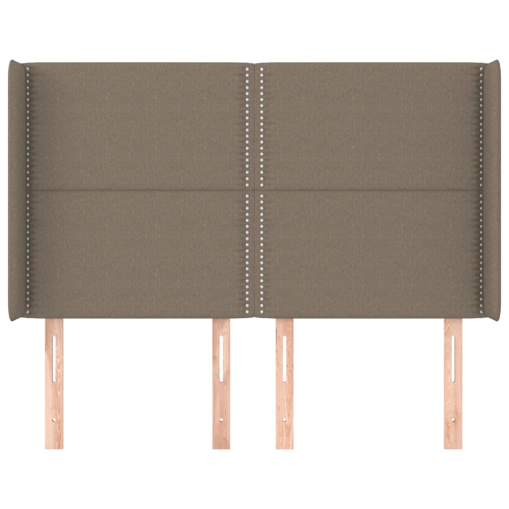 Tête de lit avec oreilles Taupe 147x16x118/128 cm Tissu - XIOS