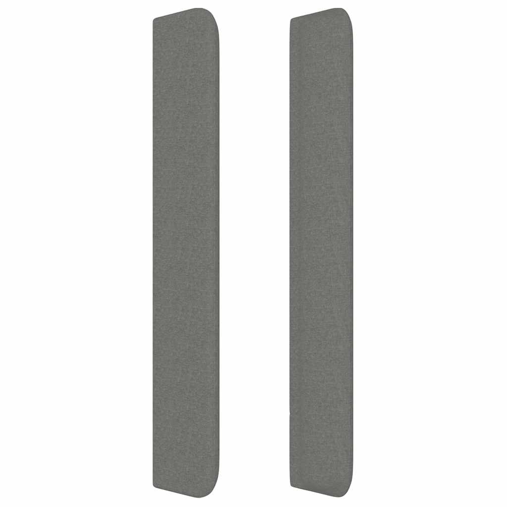 Tête de lit avec oreilles Gris foncé 163x16x118/128 cm Tissu - XIOS