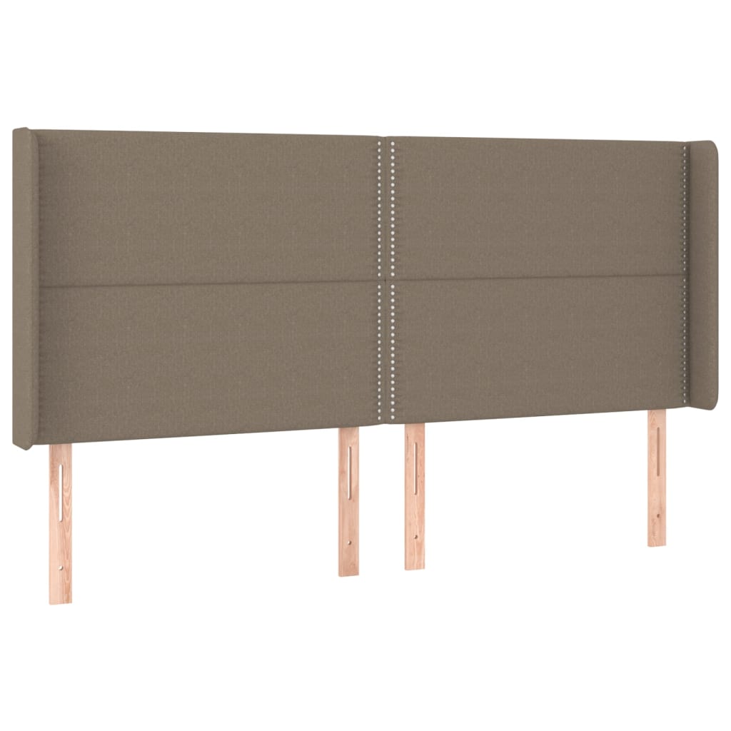 Tête de lit avec oreilles Taupe 183x16x118/128 cm Tissu - XIOS