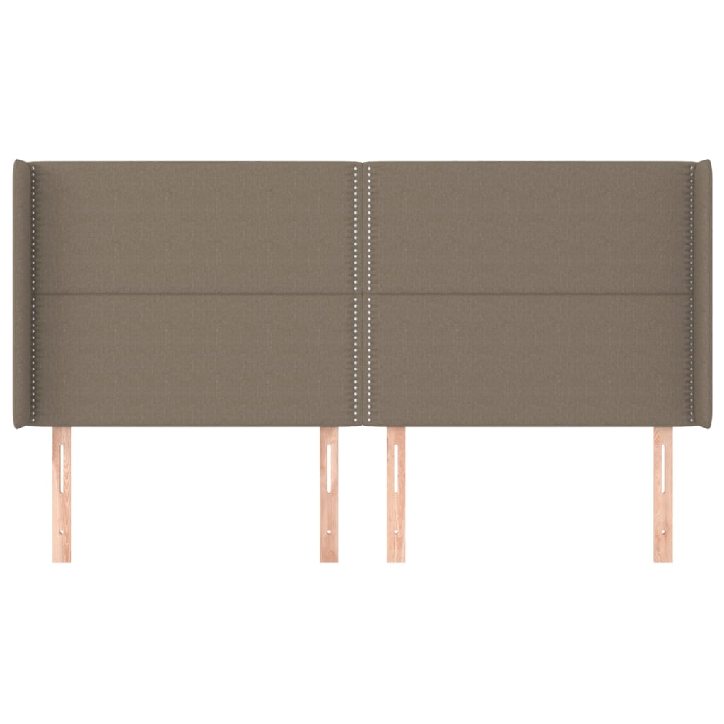 Tête de lit avec oreilles Taupe 183x16x118/128 cm Tissu - XIOS