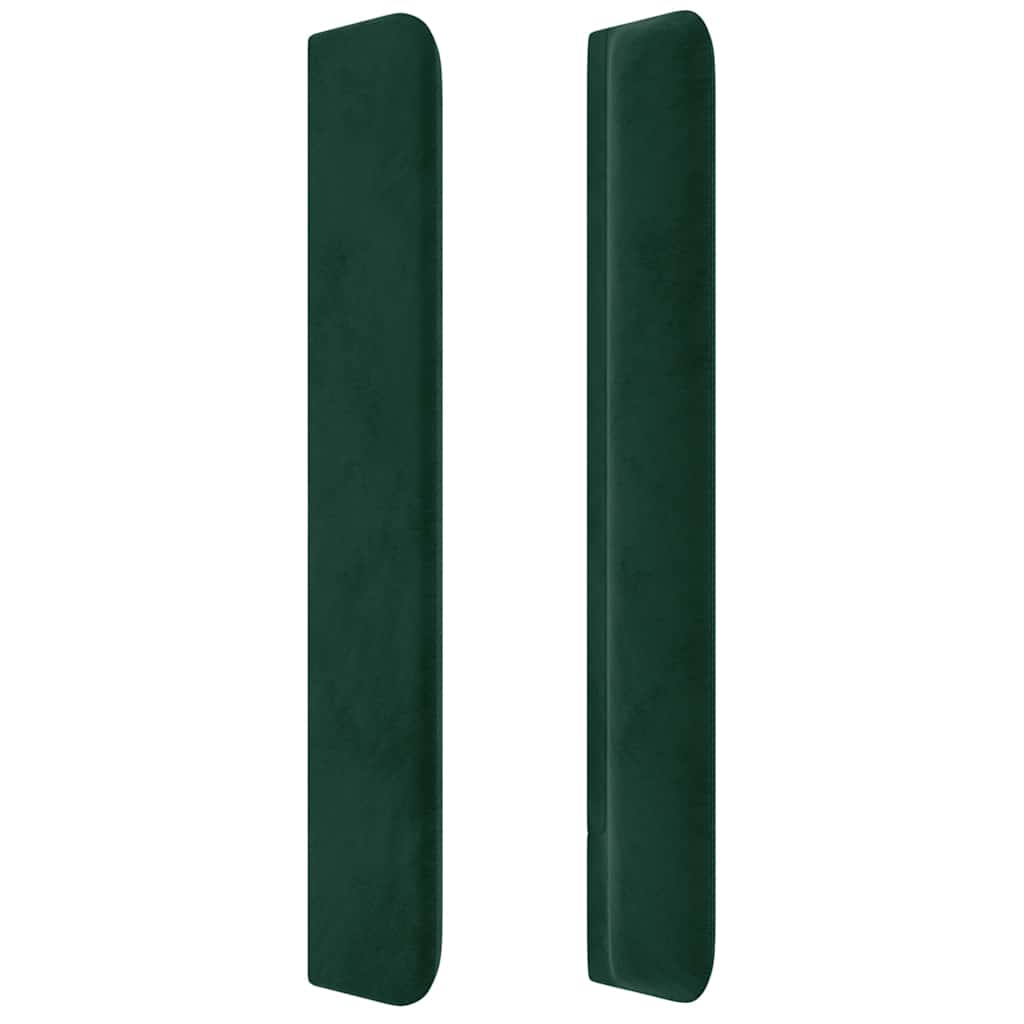 Tête de lit avec oreilles Vert foncé 103x16x118/128 cm Velours - XIOS