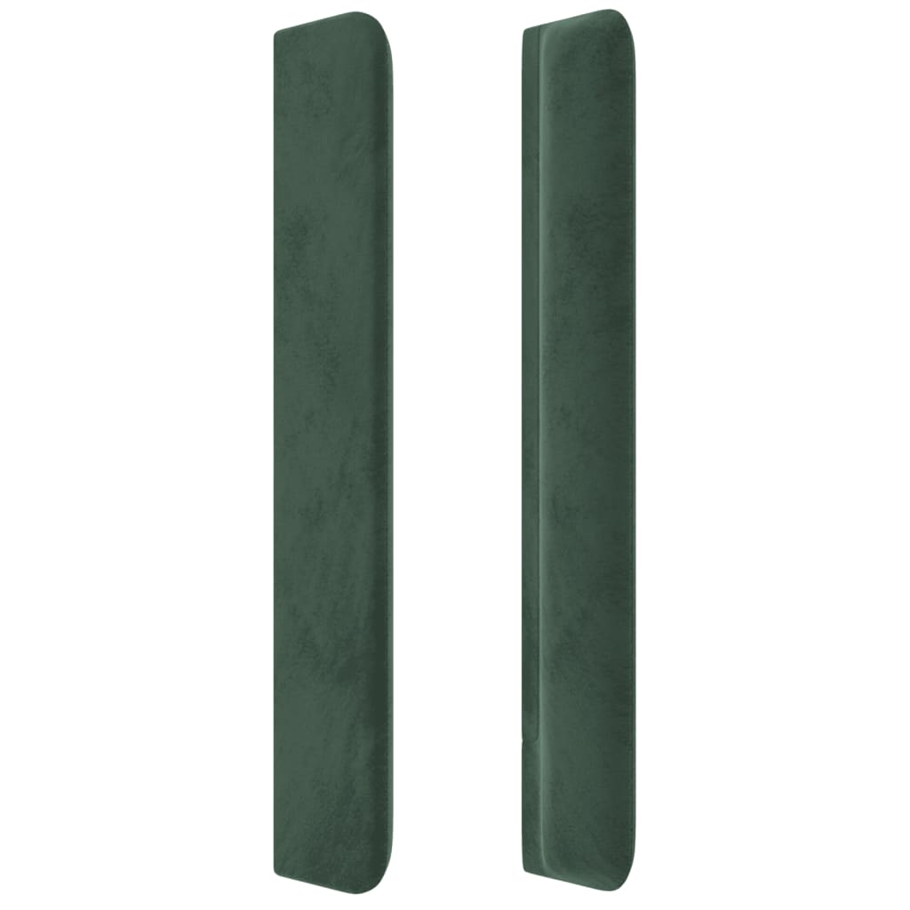 Tête de lit avec oreilles Vert foncé 147x16x118/128 cm Velours - XIOS
