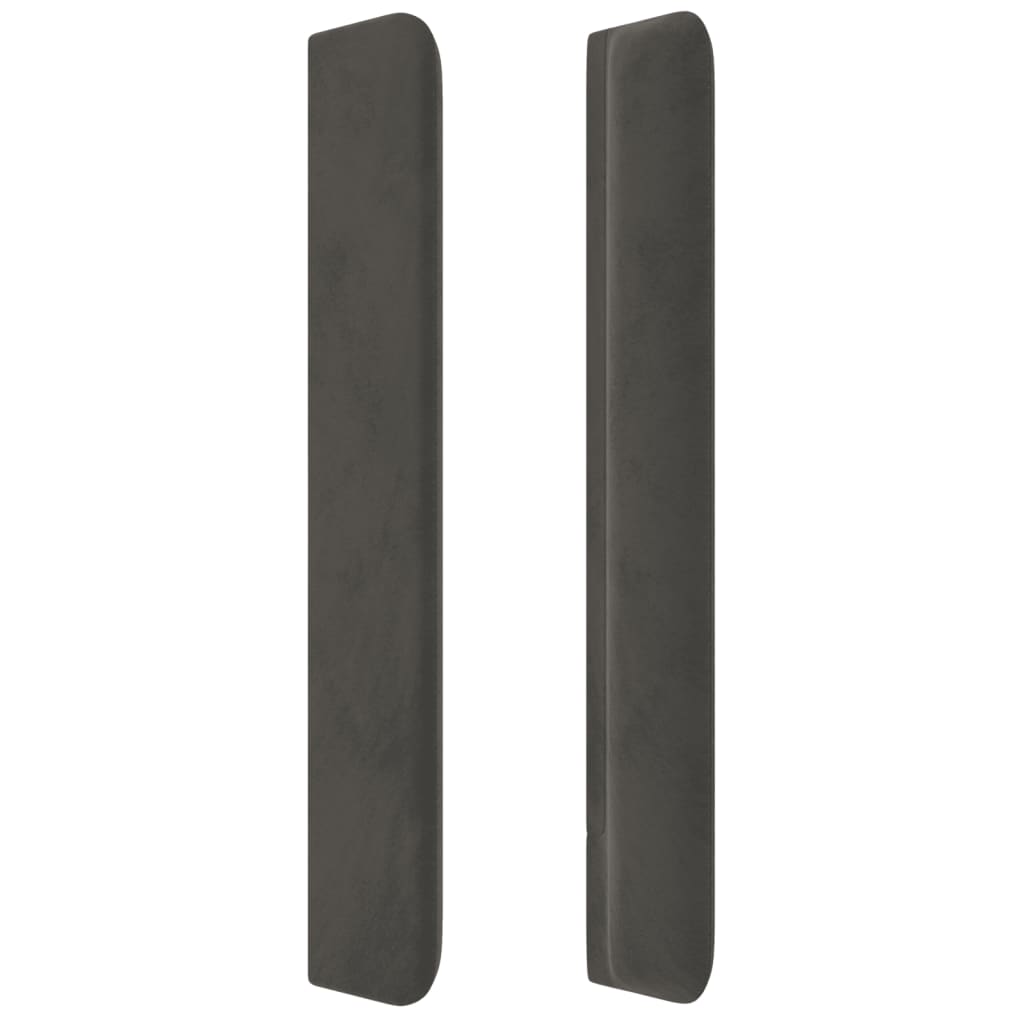 Tête de lit avec oreilles Gris foncé 183x16x118/128 cm Velours - XIOS