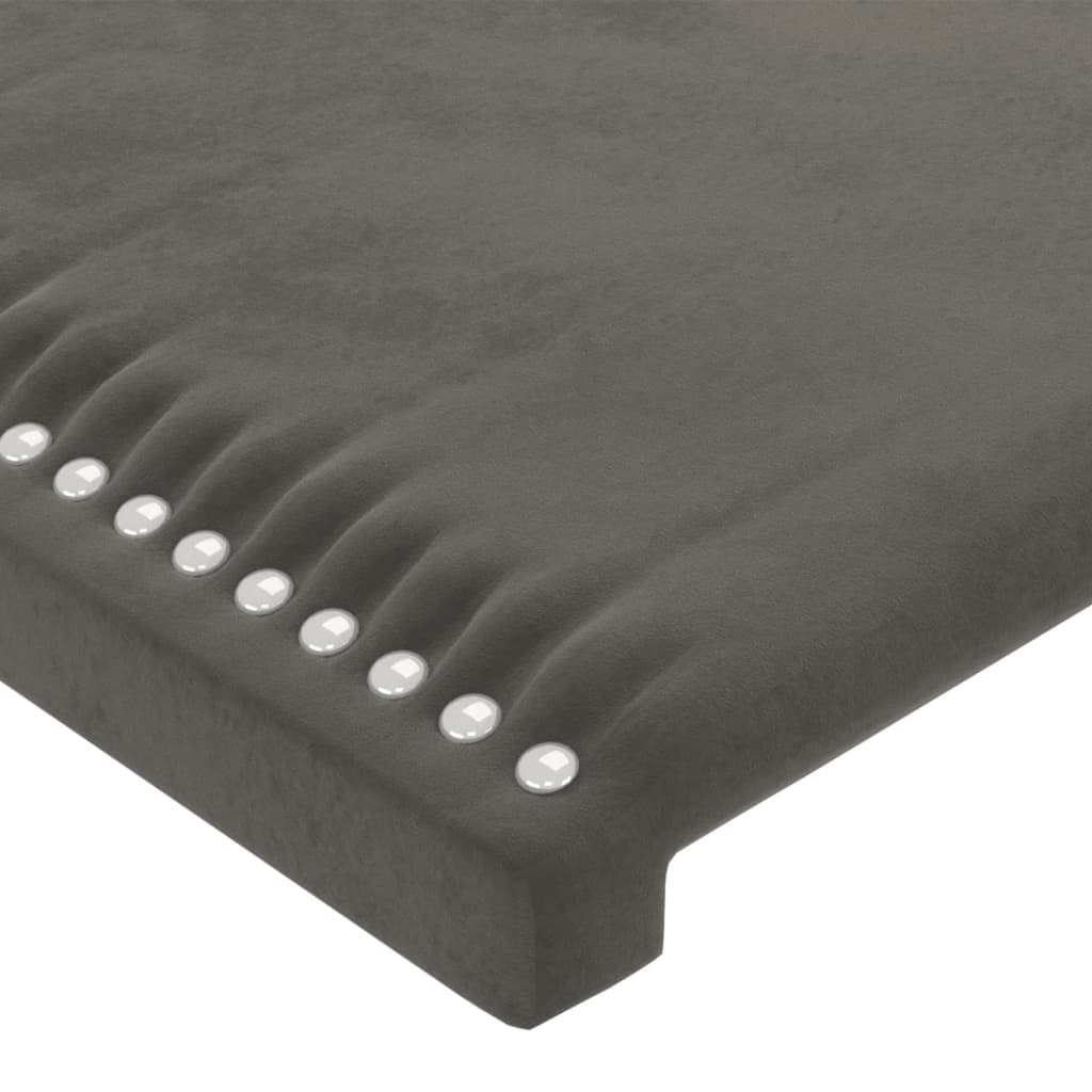 Tête de lit avec oreilles Gris foncé 183x16x118/128 cm Velours - XIOS