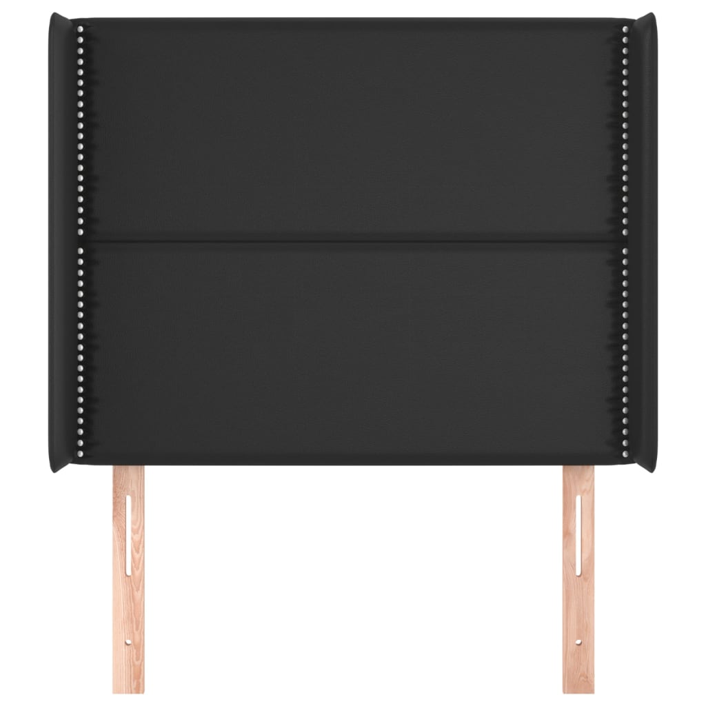 Tête de lit avec oreilles Noir 93x16x118/128 cm Similicuir - XIOS