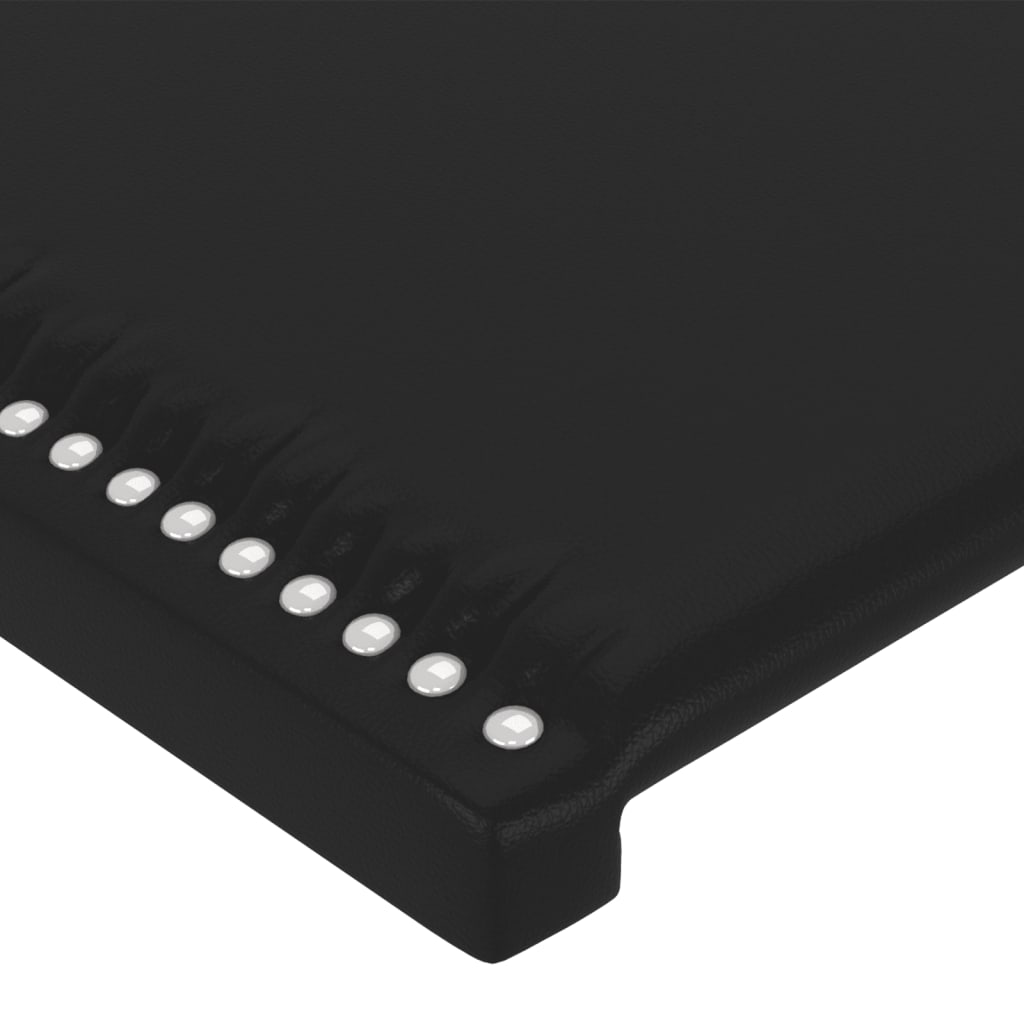Tête de lit avec oreilles Noir 93x16x118/128 cm Similicuir - XIOS