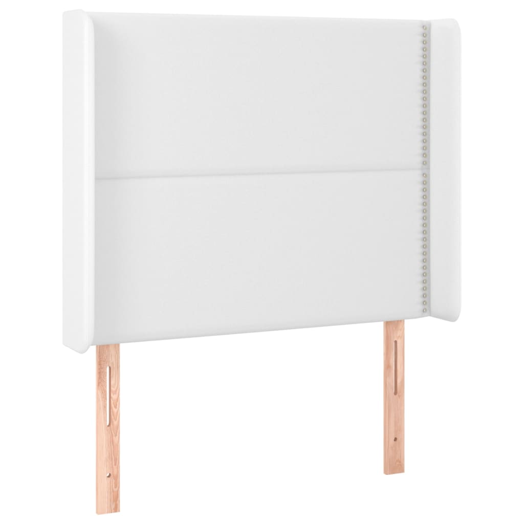 Tête de lit avec oreilles Blanc 93x16x118/128 cm Similicuir - XIOS