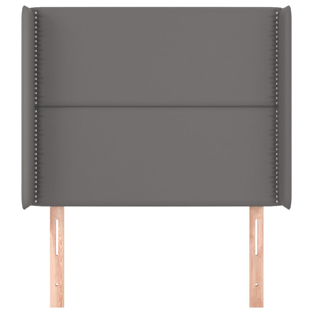 Tête de lit avec oreilles Gris 93x16x118/128 cm Similicuir - XIOS