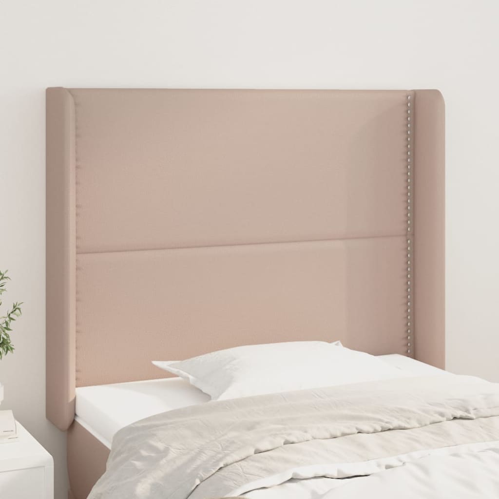 Tête de lit avec oreilles Cappuccino 93x16x118/128cm Similicuir - XIOS