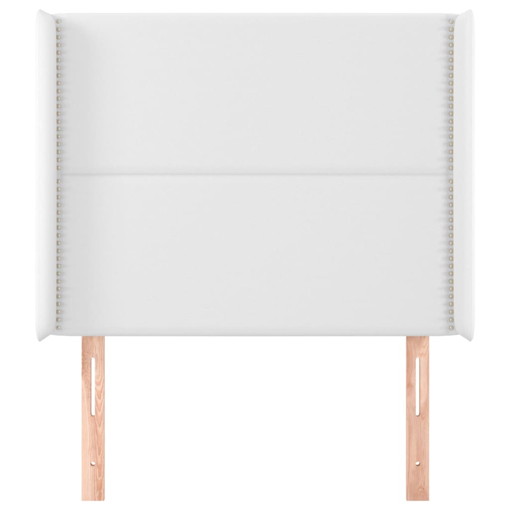 Tête de lit avec oreilles Blanc 103x16x118/128 cm Similicuir - XIOS