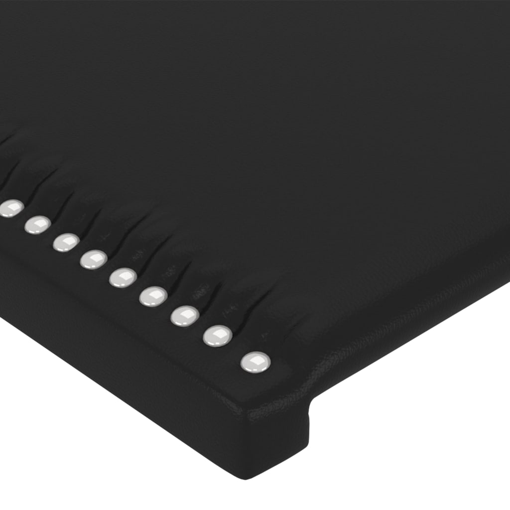 Tête de lit avec oreilles Noir 147x16x118/128 cm Similicuir - XIOS