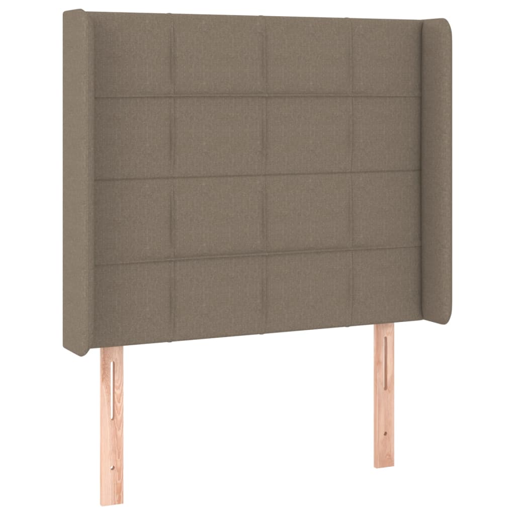 Tête de lit avec oreilles Taupe 103x16x118/128 cm Tissu - XIOS