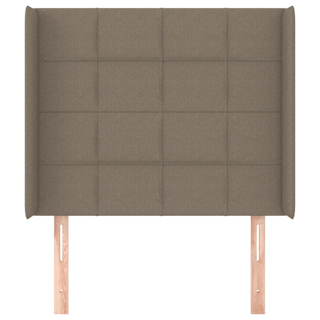 Tête de lit avec oreilles Taupe 103x16x118/128 cm Tissu - XIOS