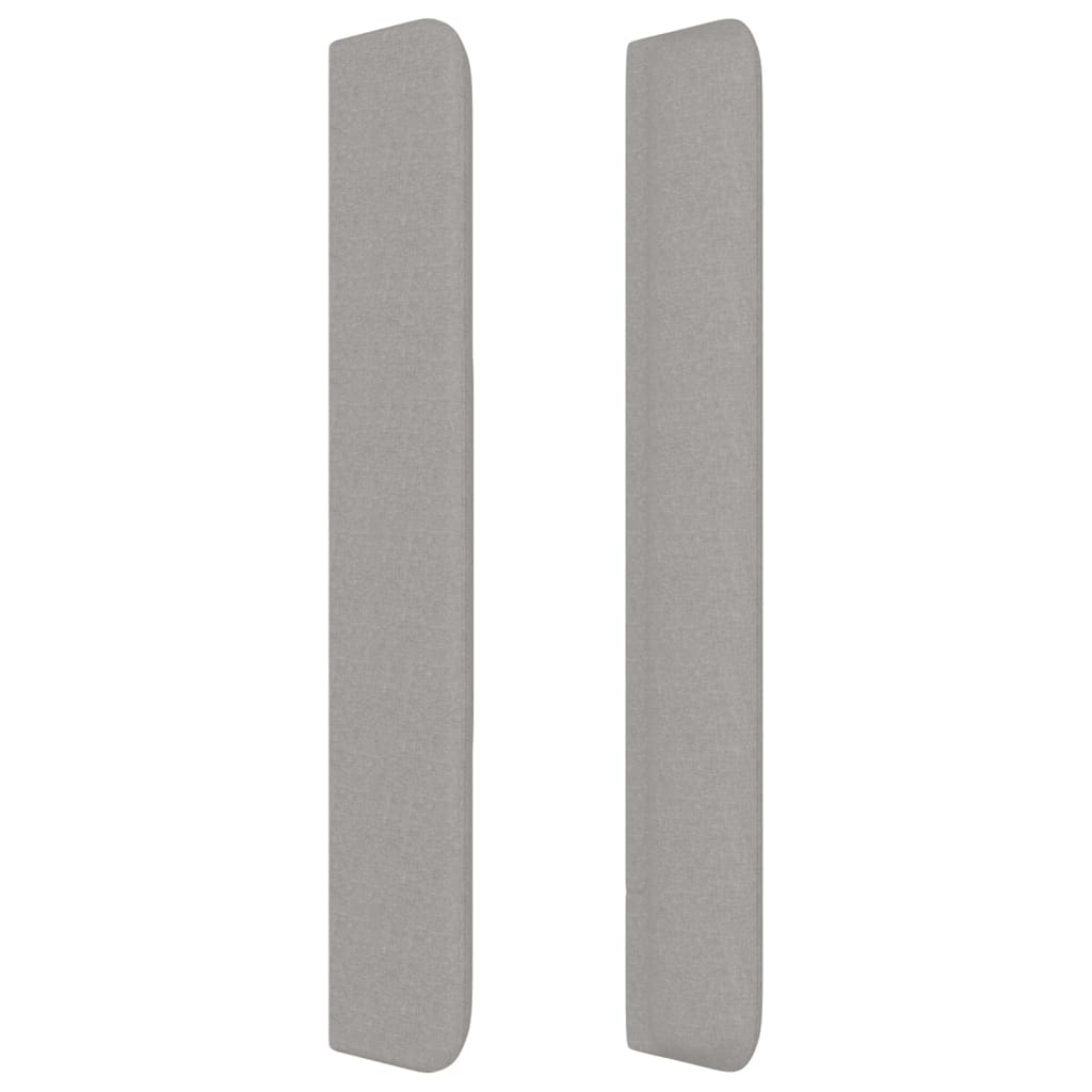 Tête de lit avec oreilles Gris clair 147x16x118/128 cm Tissu - XIOS