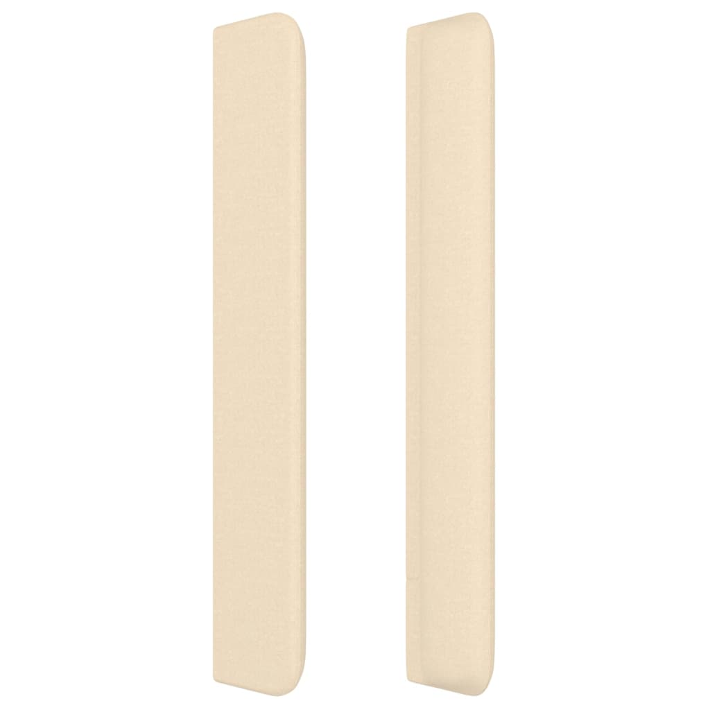 Tête de lit avec oreilles Crème 163x16x118/128 cm Tissu